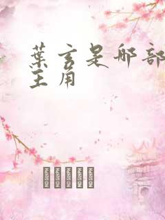 叶玄是哪部小说主角