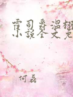 霍司爵温栩栩的小说全文免费阅读
