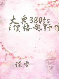 大众380tsi价格越野价格表