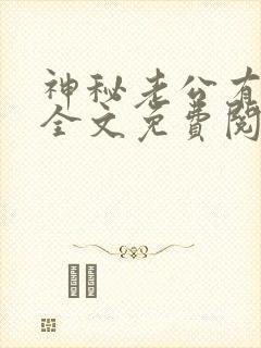 神秘老公有点坏全文免费阅读