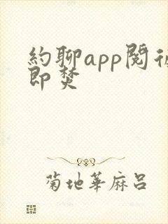 约聊app阅后即焚