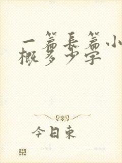 一篇长篇小说大概多少字