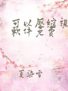可以压缩视频的软件免费