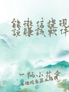 能微信提现的小说赚钱软件