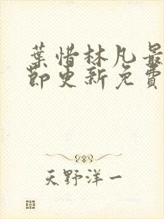 叶惜林凡最新章节更新免费阅读