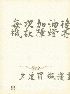 每次加油后发动机故障灯亮起