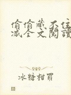 偷偷藏不住无删减全文阅读免费