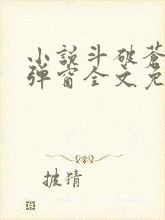 小说斗破苍穹无弹窗全文免费阅读