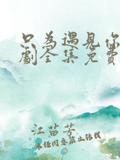 只为遇见你电视剧全集免费高清在线观看