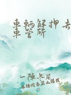 车辆解押去哪个车管所