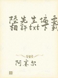 陆先生偏要以婚相许txt下载