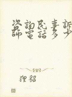 咨询民事诉讼律师电话多少