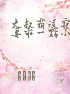 大叔霸道宠小甜妻乖一点小说免费阅读