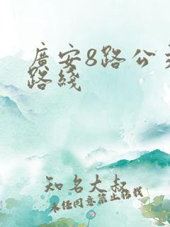 广安8路公交车路线