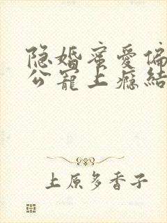 隐婚蜜爱偏执老公宠上瘾结局
