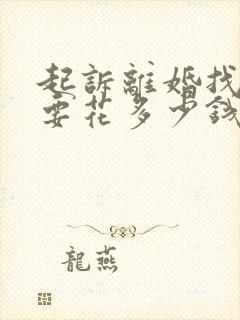 起诉离婚找律师要花多少钱 起诉离婚找律师要花多少钱