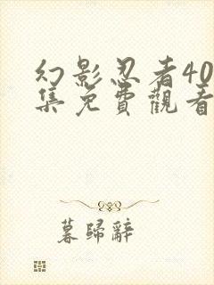 幻影忍者400集免费观看