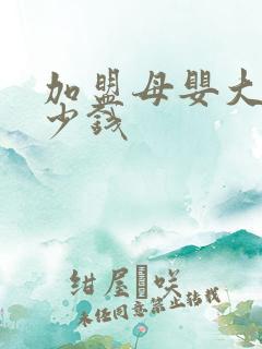 加盟母婴大约多少钱 加盟母婴大约多少钱