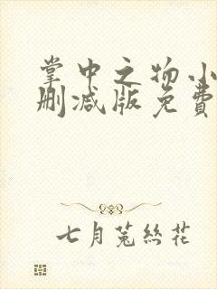 掌中之物小说未删减版免费阅读