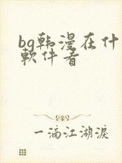 bg韩漫在什么软件看