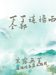 下了这场雨歌词全部