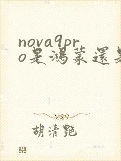 nova9pro是鸿蒙还是安卓
