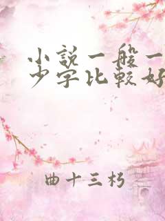 小说一般一章多少字比较好