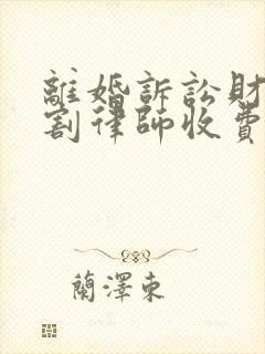 离婚诉讼财产分割律师收费标准