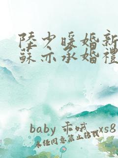 陆少暖婚新妻中苏亦承婚礼是第几章节 陆少暖婚新妻中苏亦承婚礼是第几章节