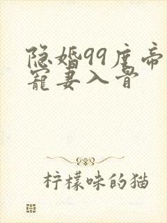 隐婚99度帝少宠妻入骨 隐婚99度帝少宠妻入骨
