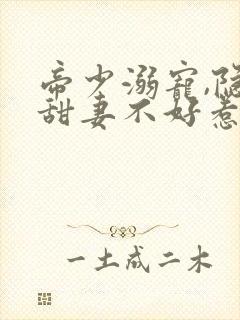 帝少溺宠,隐婚甜妻不好惹
