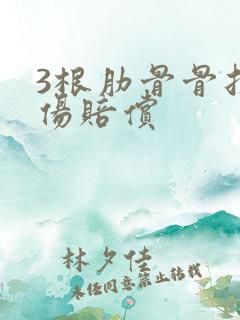 3根肋骨骨折工伤赔偿