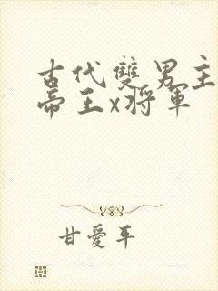 古代双男主小说帝王x将军