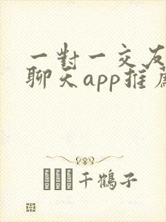 一对一交友视频聊天app推荐