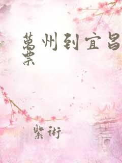万州到宜昌火车票