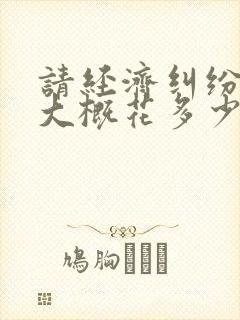 请经济纠纷律师大概花多少钱