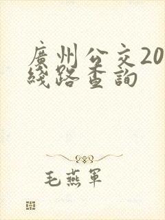 广州公交204线路查询