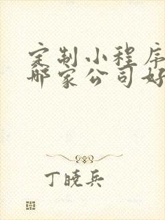 定制小程序开发哪家公司好