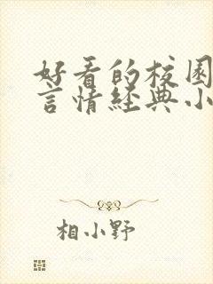 好看的校园小说言情经典小说