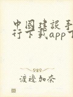 中国建设手机银行下载app下载
