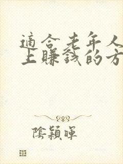 适合老年人的网上赚钱的方法