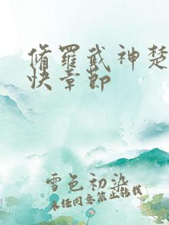 修罗武神楚枫更快章节