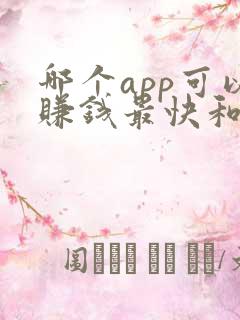 哪个app可以赚钱最快和最多