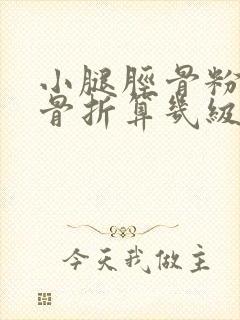 小腿胫骨粉碎性骨折算几级伤残鉴定