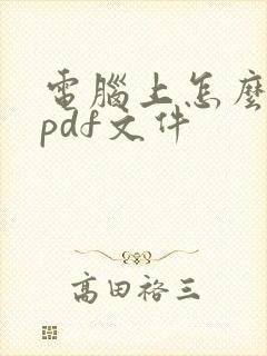 电脑上怎么打开pdf文件
