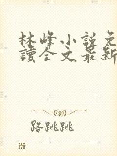 林峰小说免费阅读全文最新章节顶点