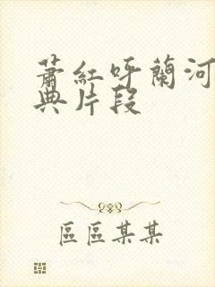 萧红呼兰河传经典片段