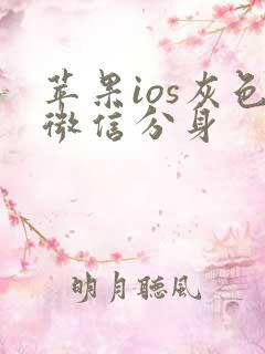 苹果ios灰色微信分身