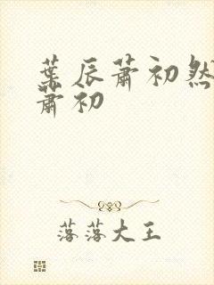叶辰萧初然叶辰萧初