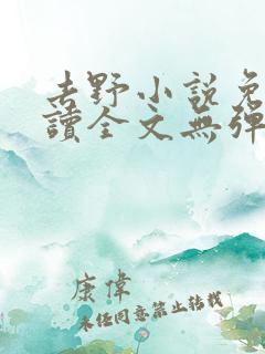 去野小说免费阅读全文无弹窗